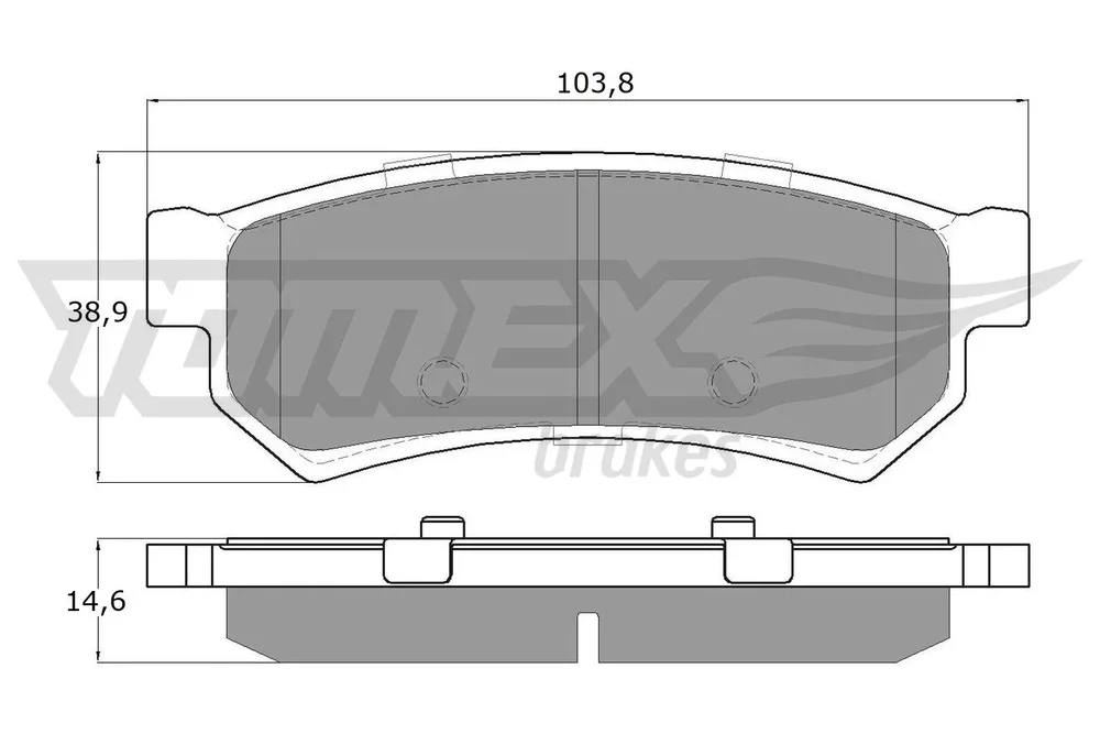 Sada brzdových destiček, kotoučová brzda Tomex Brakes TX16-77