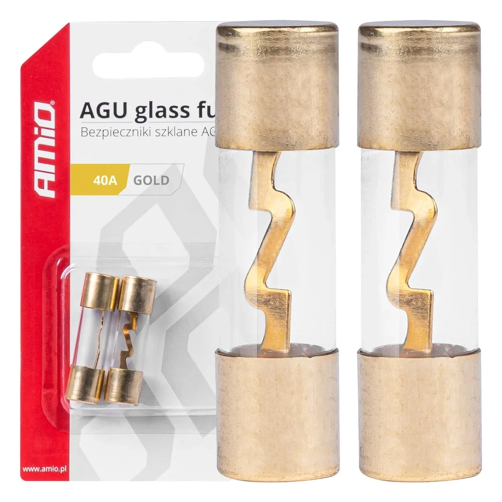 POJISTKY AGU SKLENĚNÉ 2 KS. 40A AMIO 03485