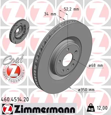 Brzdový kotouč ZIMMERMANN 460.4514.20