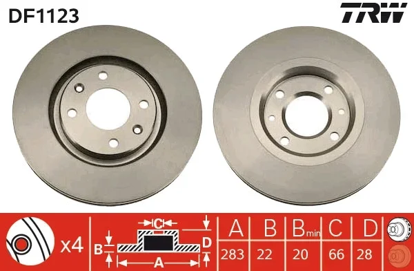 Brzdový kotouč TRW DF1123