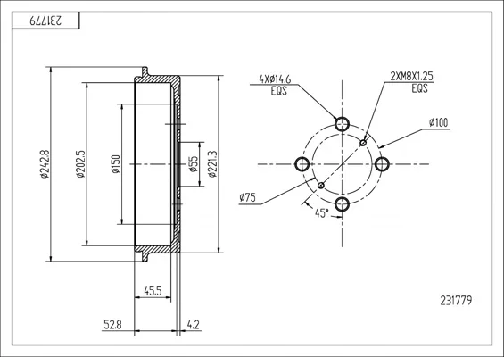 BR.BUBEN /Z/ YARIS 1.0I 05- HART 231779