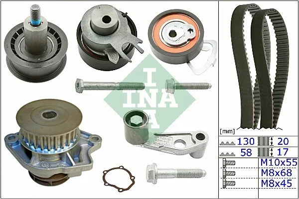 Vodni pumpa + sada ozubeneho remene Schaeffler INA 530036030