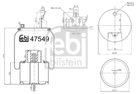 Mech, pneumaticke odpruzeni FEBI BILSTEIN 47549