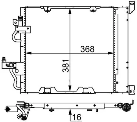 Kondenzátor, klimatizace MAHLE AC376000S