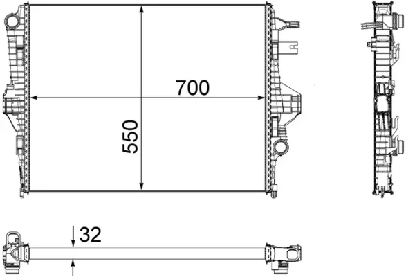 Chladič, chlazení motoru MAHLE CR1183000P