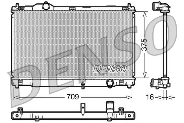 Chladič, chlazení motoru DENSO DRM51001 – OE 1640031440