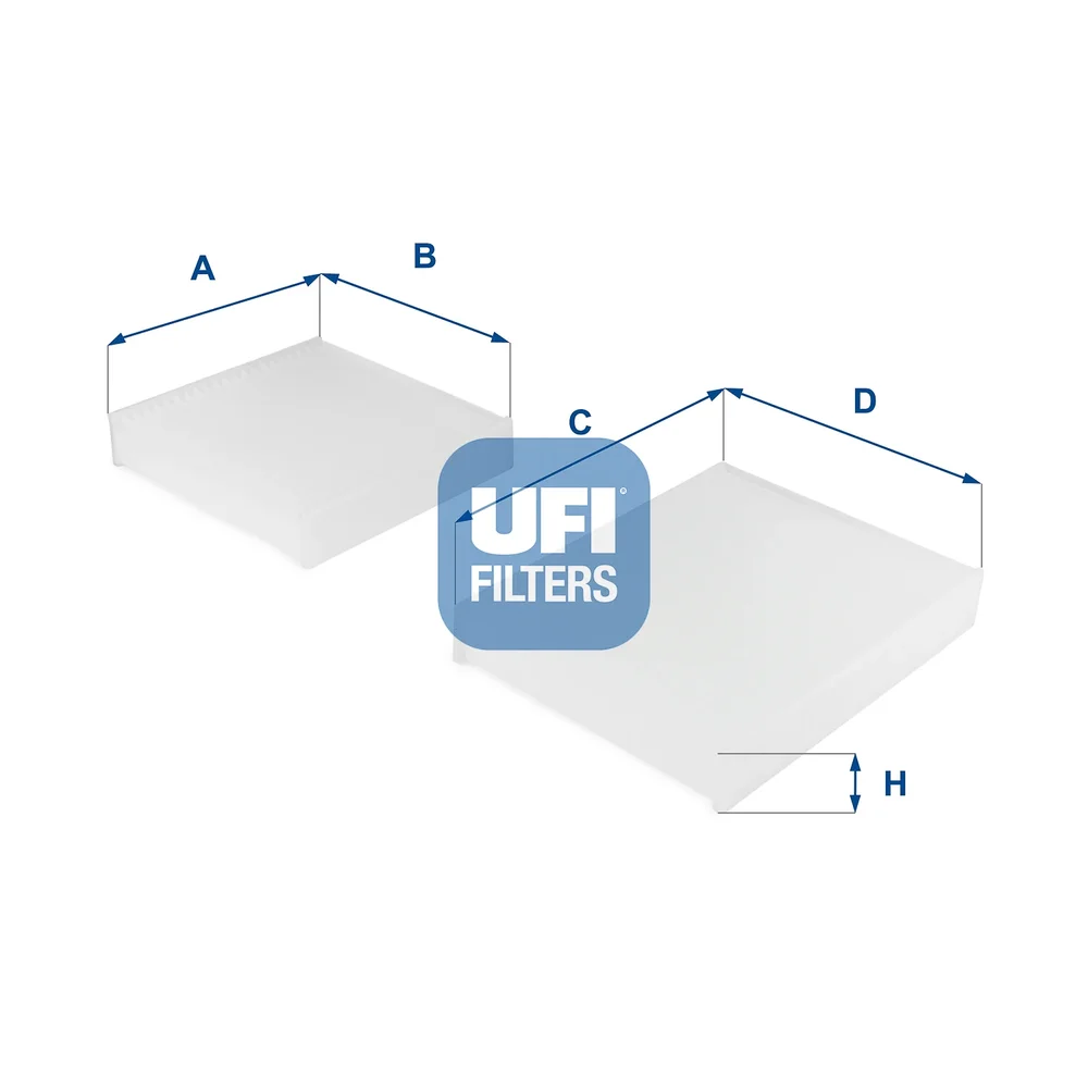 Filtr, vzduch v interiéru UFI 53.143.00 Filtr, vzduch v interiéru UFI 53.143.00