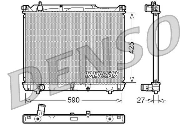 Chladič, chlazení motoru DENSO DRM47019 Chladič, chlazení motoru DENSO DRM47019