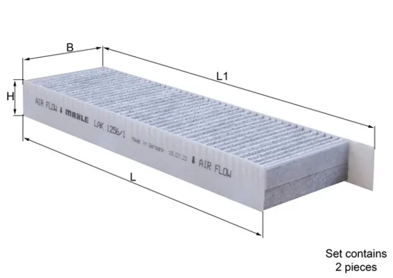 Filtr, vzduch v interiéru KNECHT LAK1256/1/S – OE 9833351080