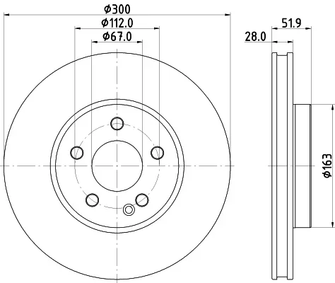 Brzdový kotouč HELLA 8DD355126-511