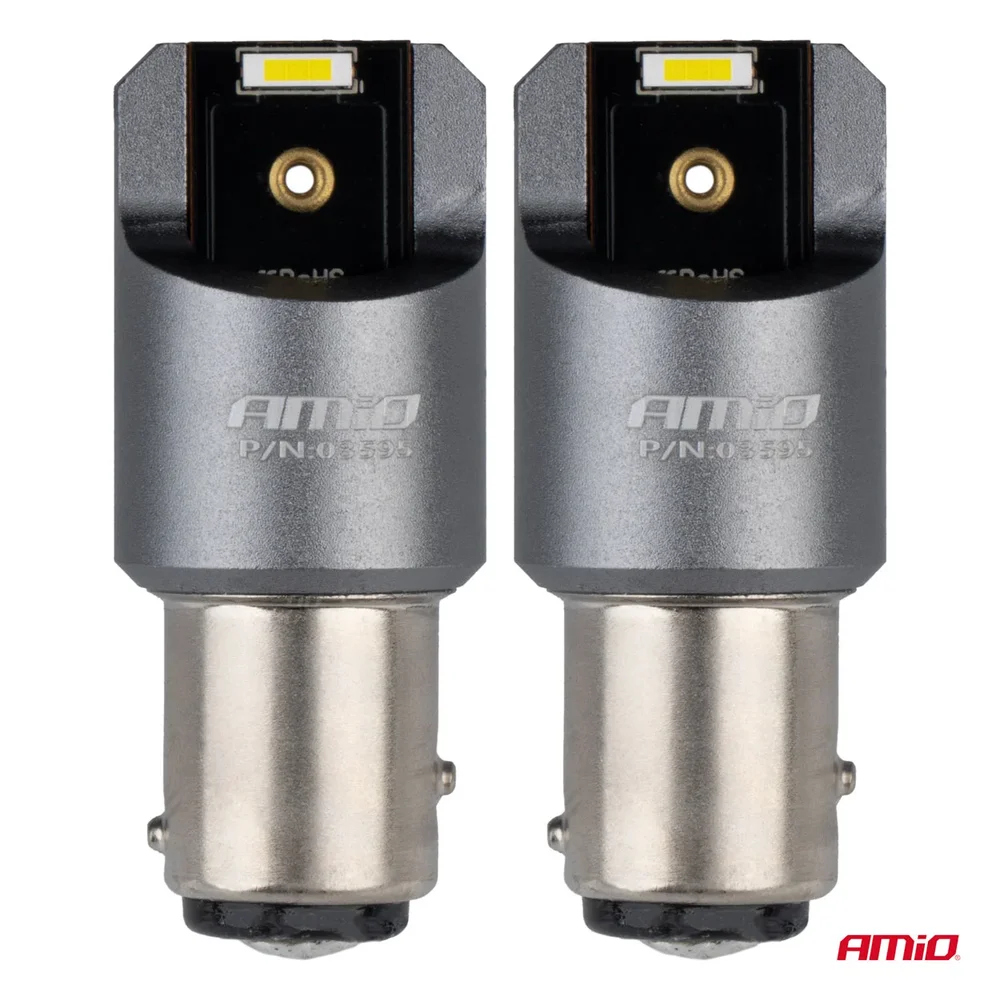 LED žárovky FULL CANBUS PRO BAY15D P21/5W 2x1860SMD bílé 12V 24V AMIO-03595 - Obrázek 2