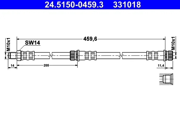 Brzdová hadice ATE 24.5150-0459.3