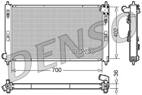 Chladič, chlazení motoru DENSO DRM45029