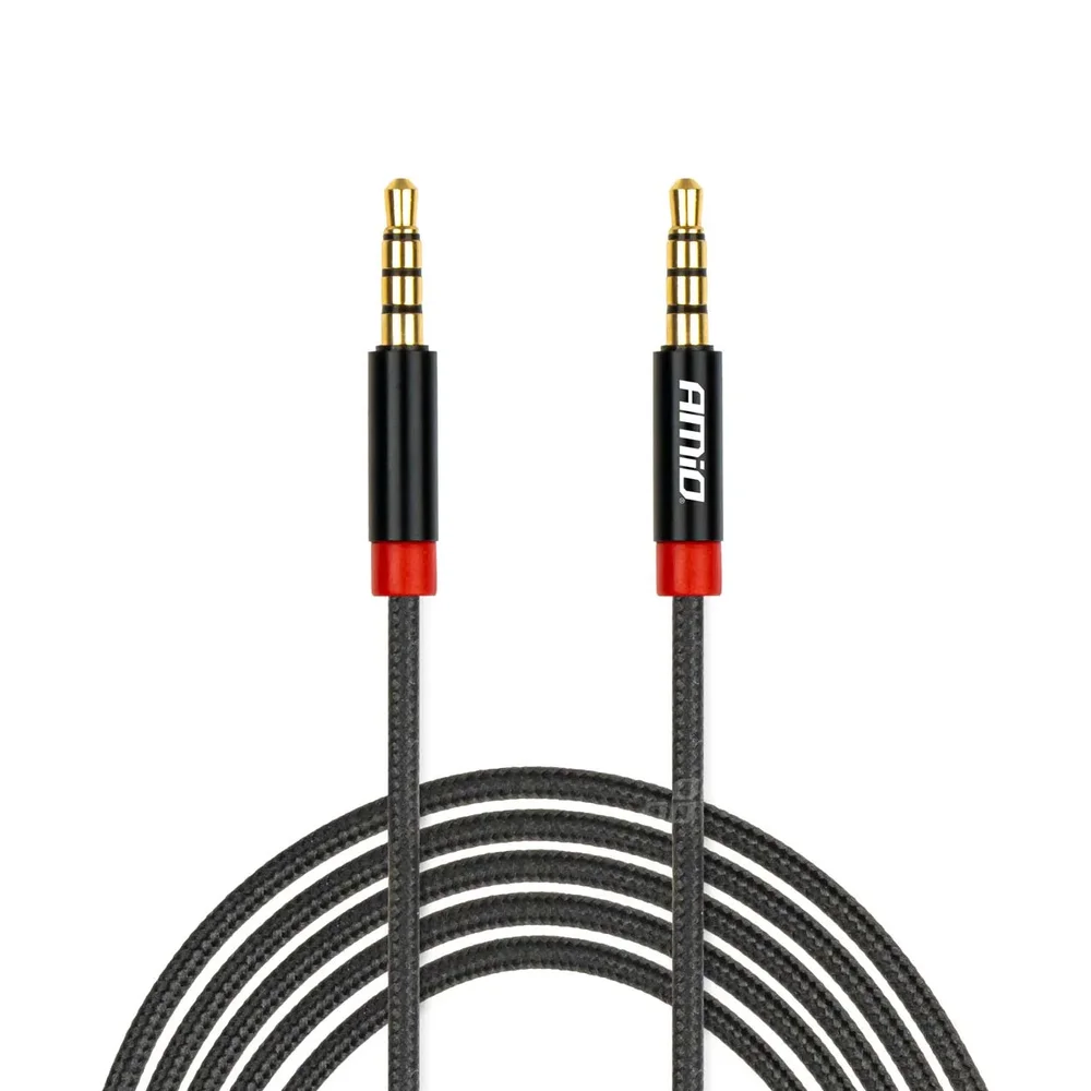KABEL AUX MINI JACK 3,5MM OPLOT 200CM AMIO 03270 KABEL AUX MINI JACK 3,5MM OPLOT 200CM AMIO 03270