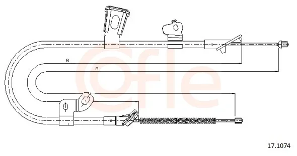 Tazne lanko, parkovaci brzda COFLE 17.1074 – OE 4643052080