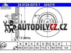 AT 424215 P/L brzdový kotouč ATE