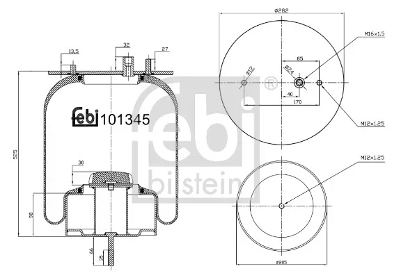 Mech, pneumaticke odpruzeni FEBI BILSTEIN 101345