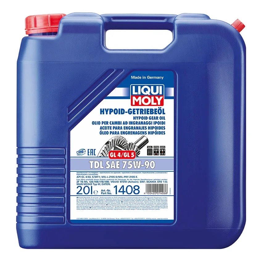 Hypoidní převodový olej tdl sae 75w-90 LIQUI MOLY 1408 Hypoidní převodový olej tdl sae 75w-90 LIQUI MOLY 1408