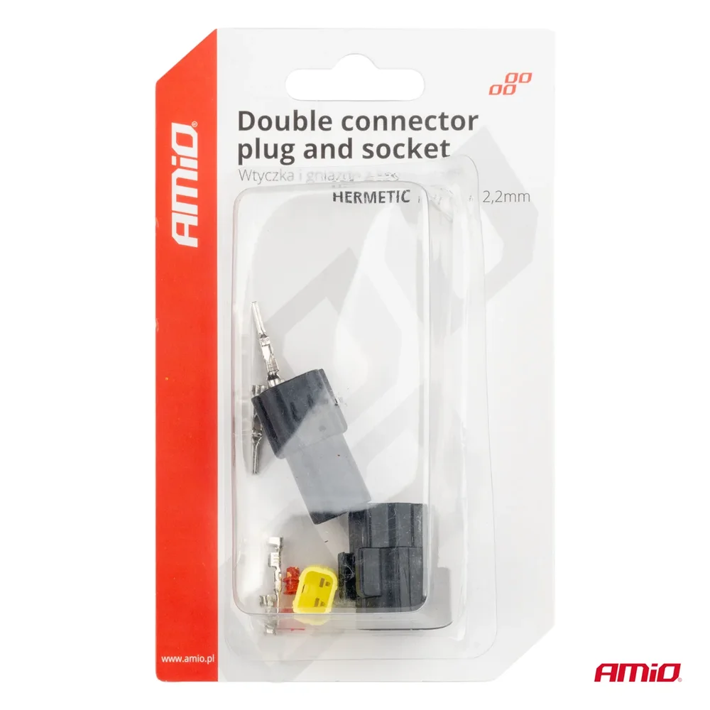 Sada elektrických konektorů vodotěsných 2 PIN 2,2 mm AMiO-04346 - Obrázek 5