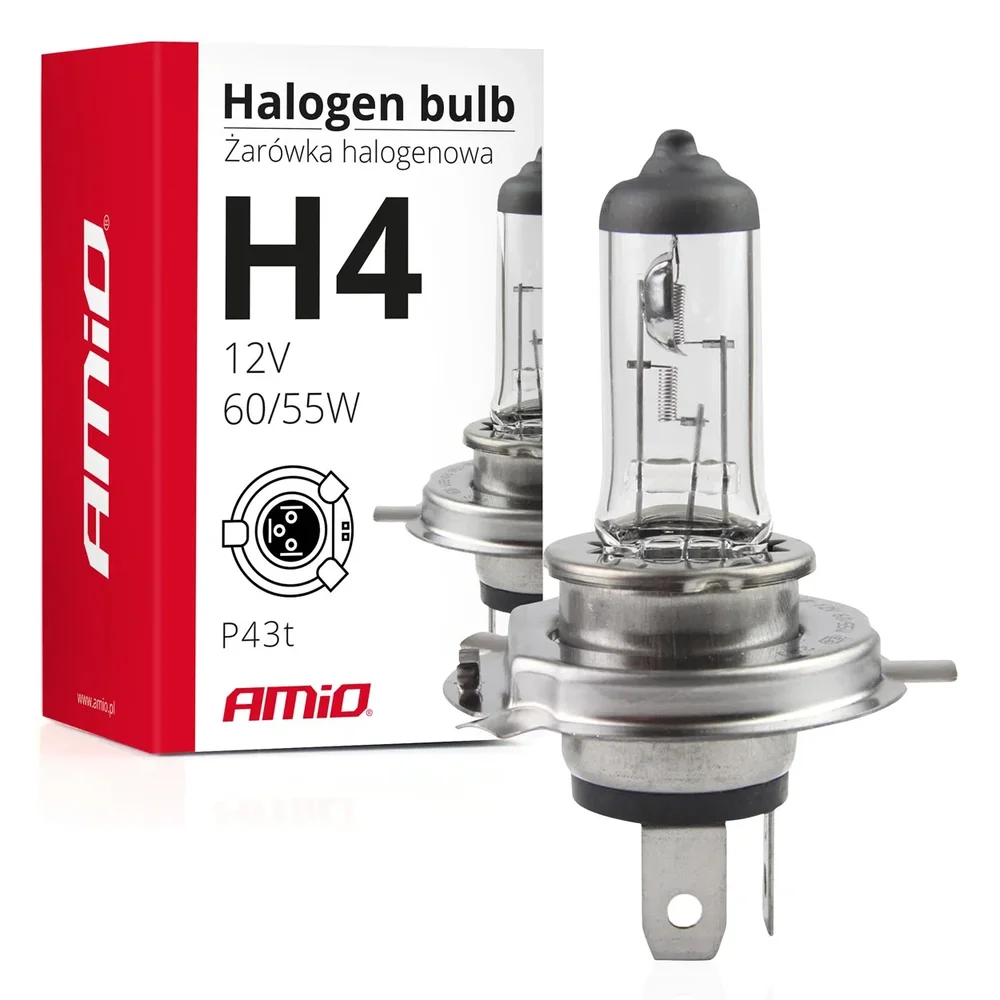 ZAROWKA 12V H4 60/55W FILTR UV AMIO 01268