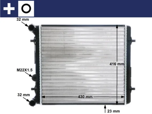 Chladič, chlazení motoru MAHLE CR367000S