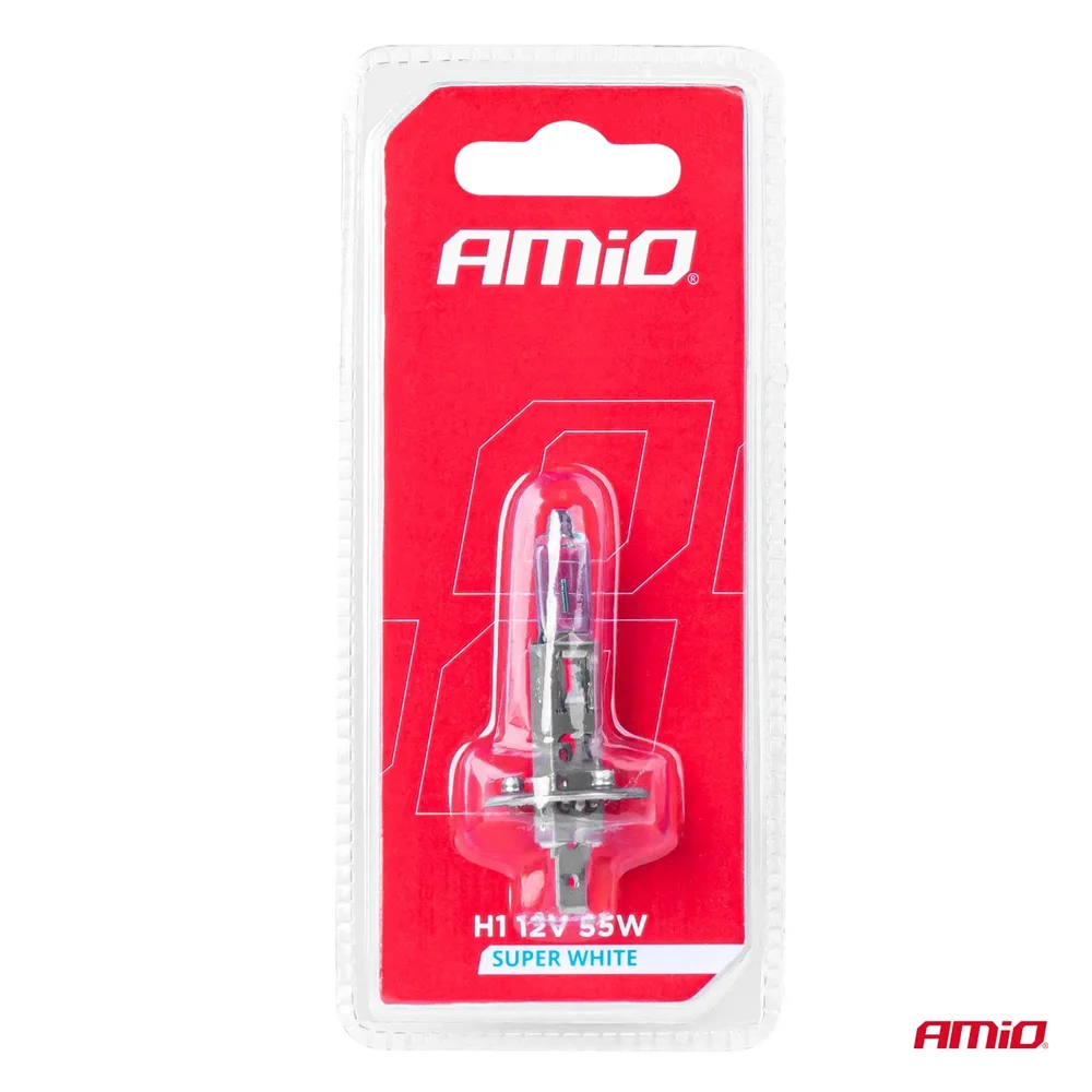 ZAROWKA HALOGENOWA H1 12V 55W SUPER WHIT AMIO 03359 - Obrázek 4
