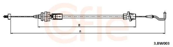Lanko plynu COFLE 3.BW003 – OE 35411160932 Lanko plynu COFLE 3.BW003 – OE 35411160932