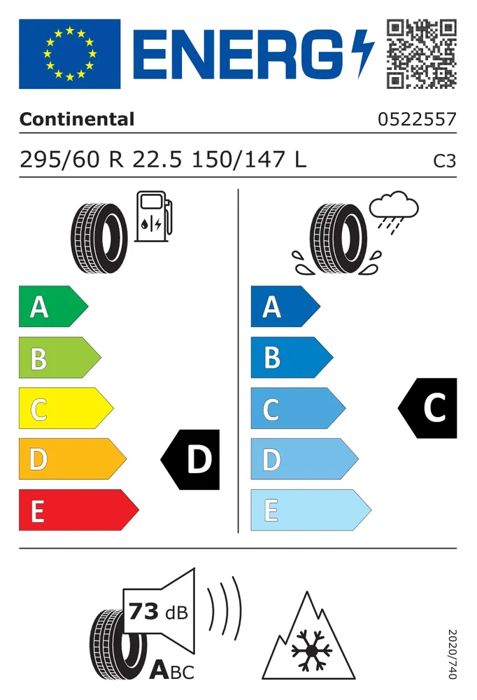 295/60R22.5 CCO CHHD3 MS CONTINENTAL 295/60R22.5CCOCHHD3MS