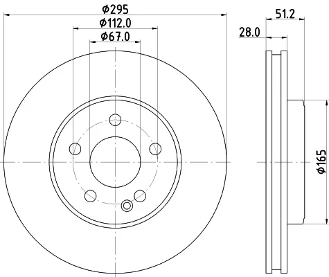 Brzdový kotouč HELLA 8DD355119-591