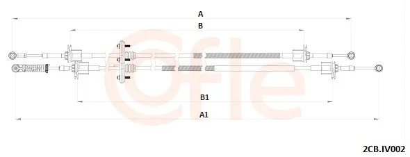 Tažné lanko, ruční převodovka COFLE 2CB.IV002 – OE 504199609 Tažné lanko, ruční převodovka COFLE 2CB.IV002 – OE 504199609