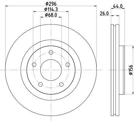 Brzdový kotouč HELLA 8DD355125-521