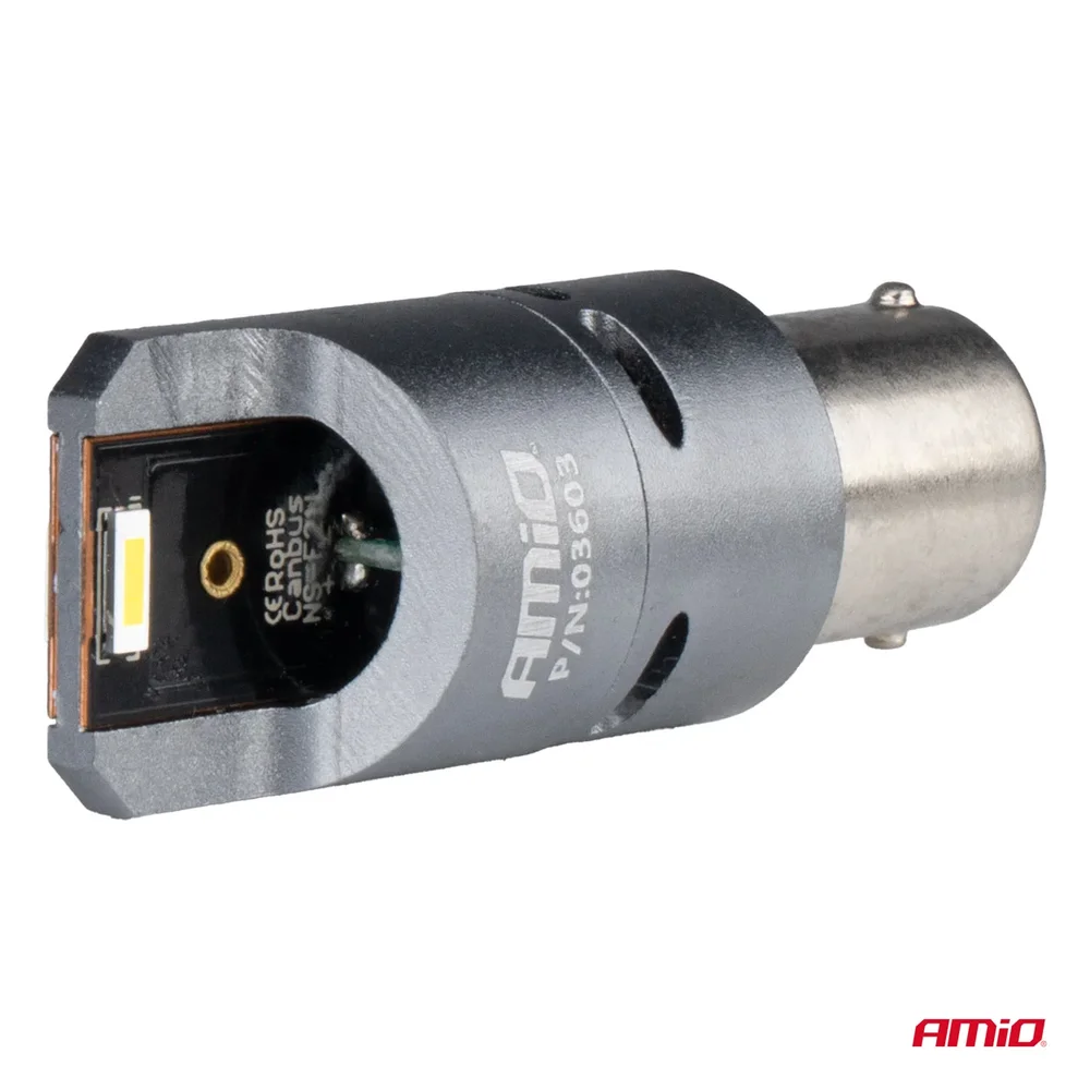 LED žárovky FULL CANBUS PRO BA15S P21W 2x1860SMD bílé 12V 24V AMIO-03603 - Obrázek 3