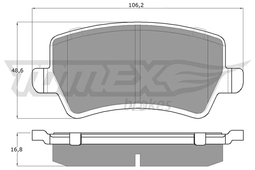 Sada brzdových destiček, kotoučová brzda Tomex Brakes TX14-85