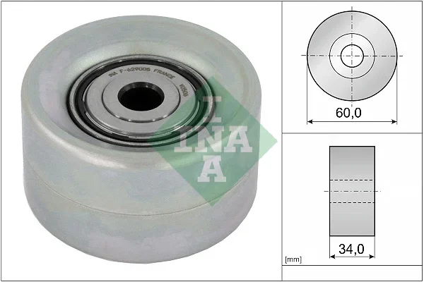 Vratná/vodicí kladka, klínový žebrový řemen Schaeffler INA 532092110