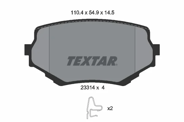 Sada brzdových destiček, kotoučová brzda TEXTAR 2331401