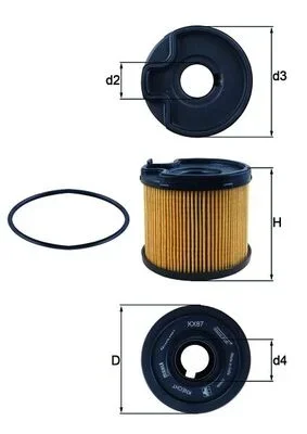 Palivový filtr MAHLE KX87D