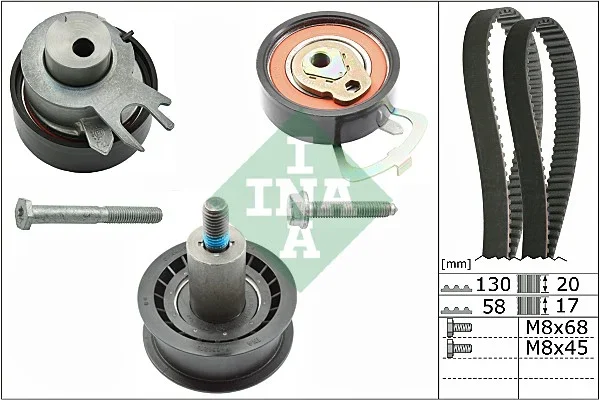 ozubení,sada rozvodového řemene Schaeffler INA 530053810
