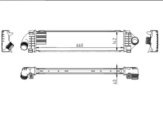 CHLADIČ VZDUCHU FORD MONDEO HART 612554