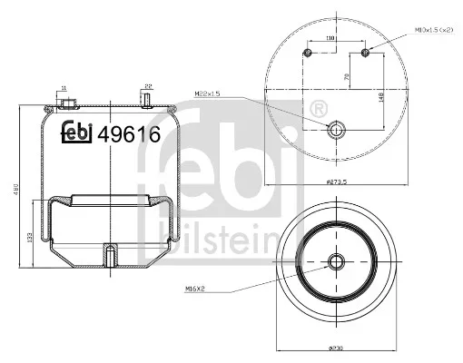 Mech, pneumaticke odpruzeni FEBI BILSTEIN 49616