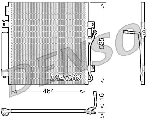 Kondenzátor, klimatizace DENSO DCN06011 Kondenzátor, klimatizace DENSO DCN06011