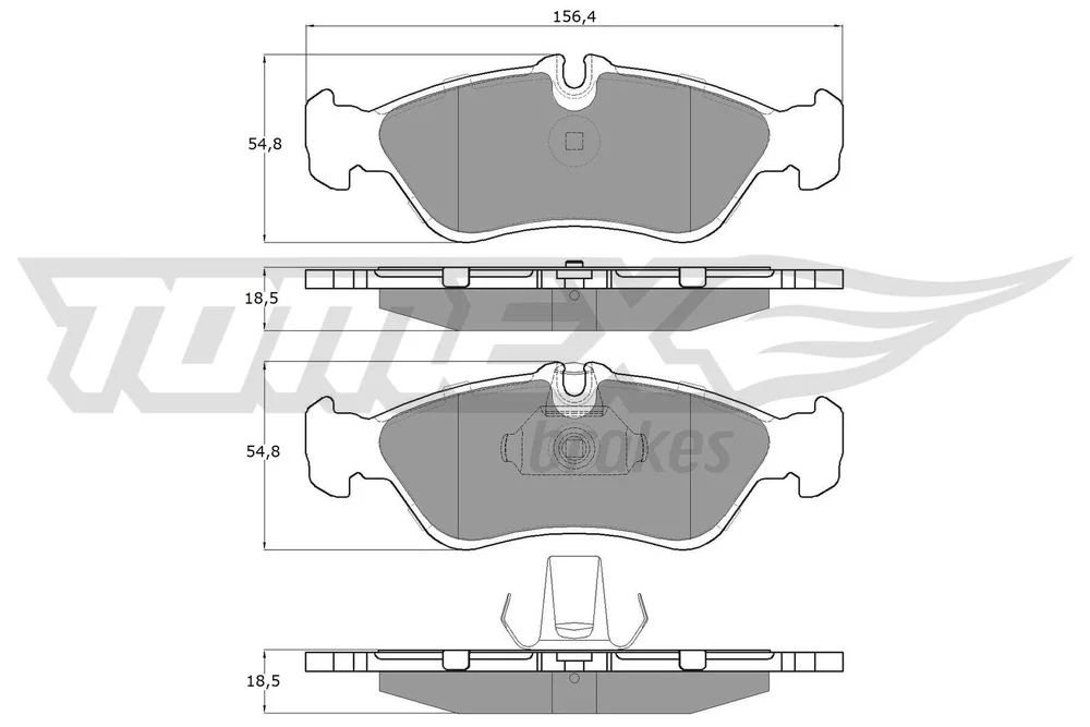 Sada brzdových destiček, kotoučová brzda Tomex Brakes TX11-49