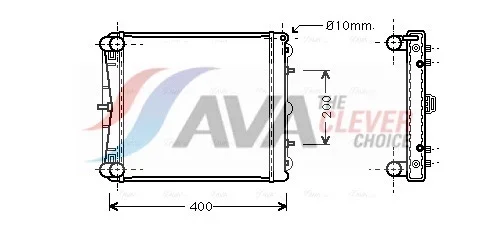 Chladič, chlazení motoru AVA Clever Choice PR2023 – OE 99610613251 Chladič, chlazení motoru AVA Clever Choice PR2023 – OE 99610613251