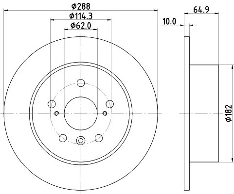 Brzdový kotouč HELLA 8DD355109-051