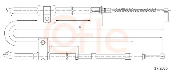 Tazne lanko, parkovaci brzda COFLE 17.2035 – OE MR205492