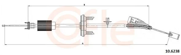 Tazne lanko, parkovaci brzda COFLE 10.6238 – OE 474669