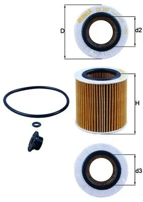 Olejový filtr MAHLE OX387D1