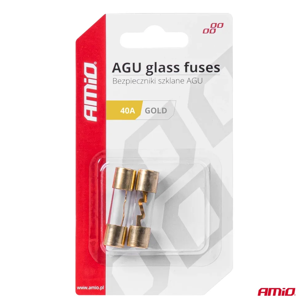 POJISTKY AGU SKLENĚNÉ 2 KS. 40A AMIO 03485 - Obrázek 3