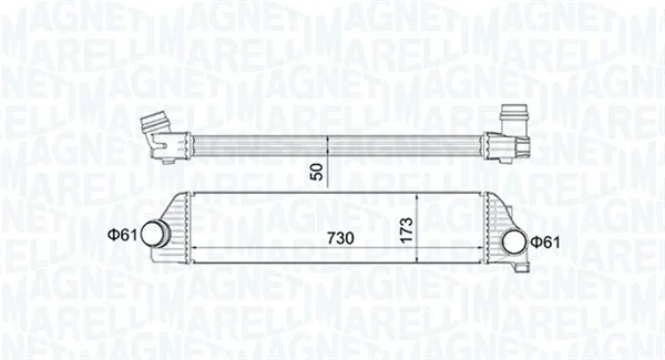 Chladič turba MAGNETI MARELLI 351319205410 Chladič turba MAGNETI MARELLI 351319205410