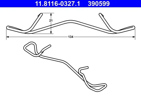 Pruzina, brzdovy trmen ATE 11.8116-0327.1 – OE 30665016 Pruzina, brzdovy trmen ATE 11.8116-0327.1 – OE 30665016