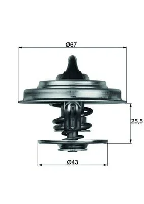 Termostat, chladivo MAHLE TX1883D